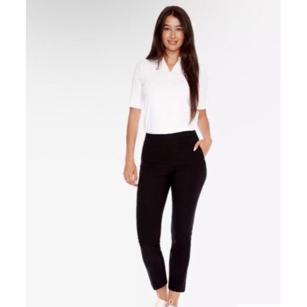 NEW Swing Control women's size 10 pull on golf pant black tummy control Athletic